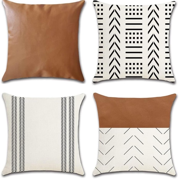 Other - Pillow cover rustic brown 4 will fillers accent pillows